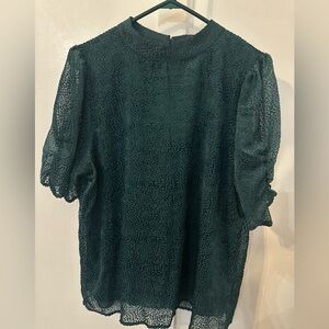 Maurices Dark Green Textured Blouse